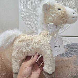 Snug Cream Plush Pony Toy